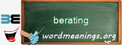 WordMeaning blackboard for berating